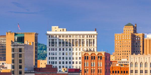 Overlooking downtown Charleston, West Virginia